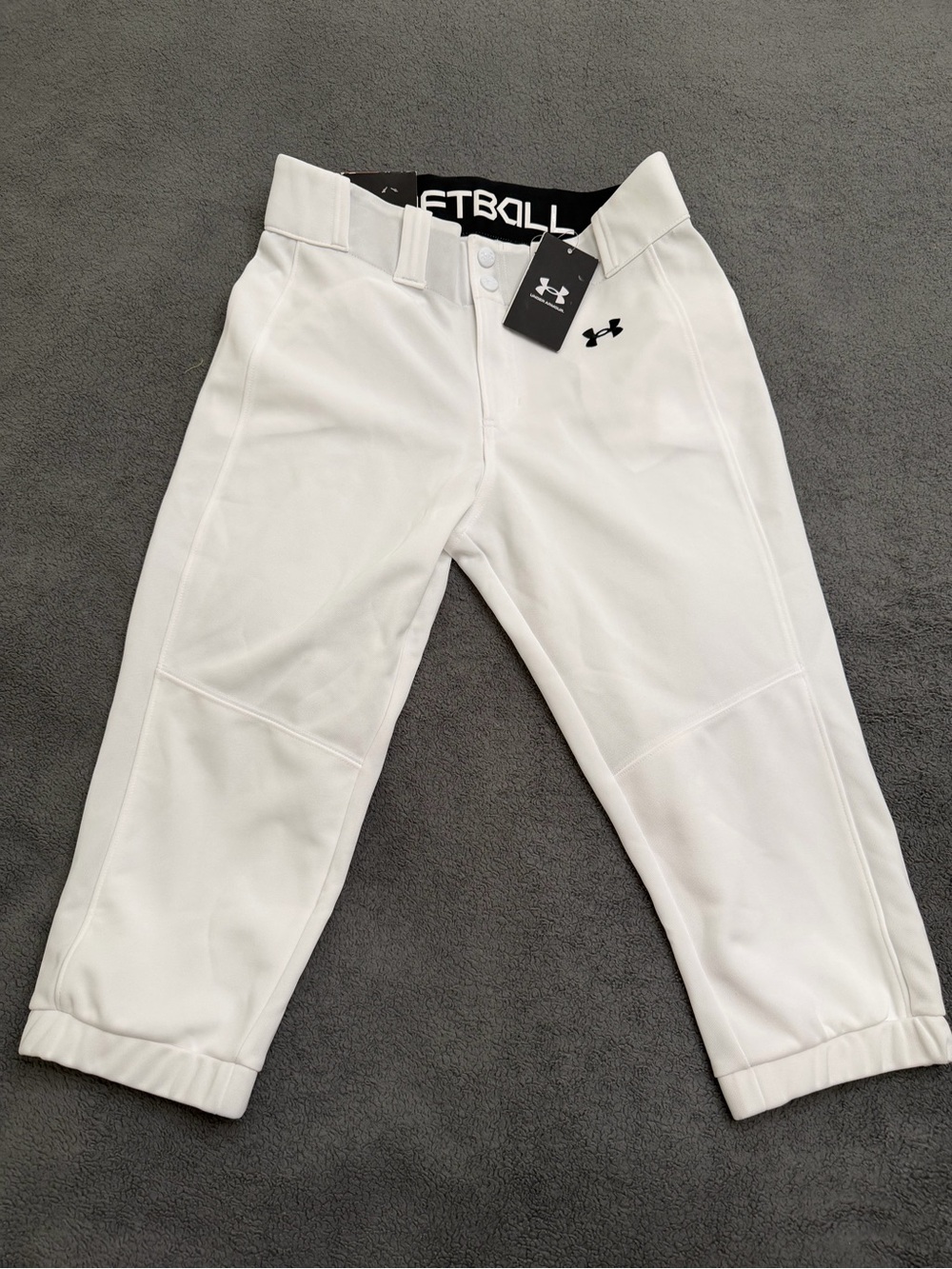 Under Armour Softball Pants Womens Small White NEW Utility 22 Cropped
